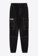 Dolce & Gabbana Logo Print Cargo Pants Black FTC20T FUFML N0000