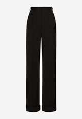 Dolce & Gabbana Flared Wool Pants FTC32T FU28J N0000 Black