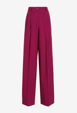 Dolce & Gabbana Wide-Leg Tailored Wool Pants Fuchsia FTC3MT FUBFL F0321