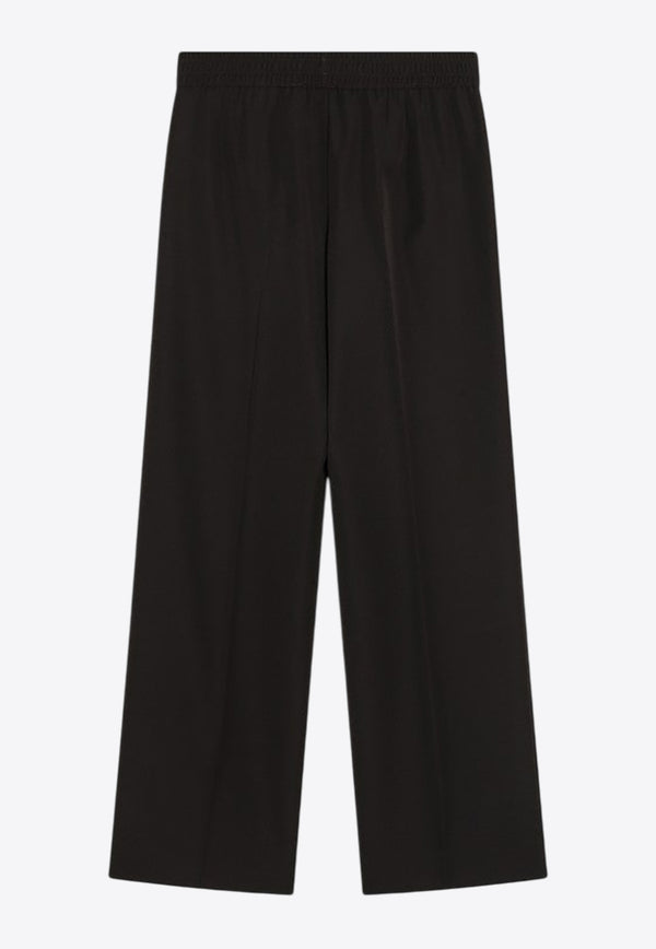 Dolce & Gabbana Wool Pants with Elastic-Waistband Dark Brown FTC6ZTFU2OW/R_DOLCE-M0682