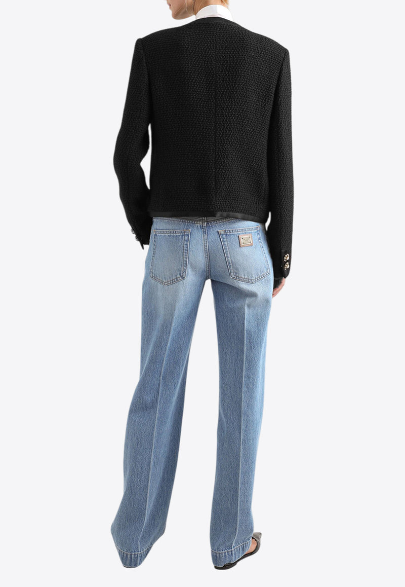 Dolce & Gabbana Logo Plaque Straight Jeans Denim FTC8CD G8MB2 S9001