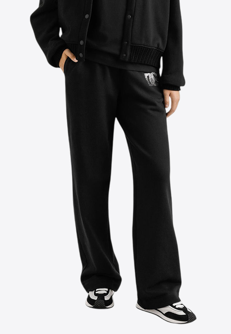 Dolce & Gabbana Embellished DG Logo Drawstring Track Pants Black FTC91Z GDCXW N0000