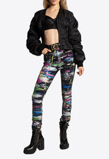 Dolce & Gabbana Paint-Splashed Skinny Jeans Multicolor FTCB0D G903H S9001