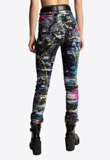 Dolce & Gabbana Paint-Splashed Skinny Jeans Multicolor FTCB0D G903H S9001