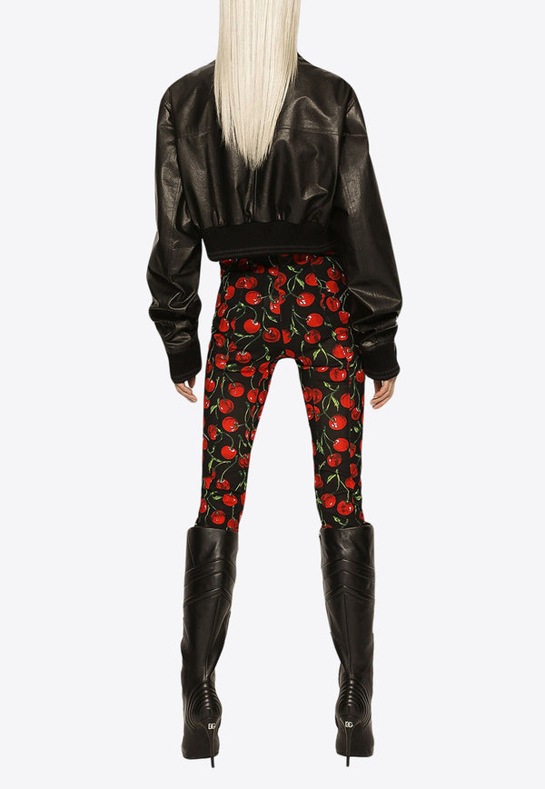 Dolce & Gabbana Cherry-Print Leggings Multicolor FTCXKT FSUA3 HN4IY