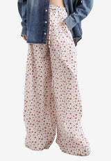 Dolce & Gabbana Small Rose Print Poplin Pants Multicolor FTDCOT HS5UB HA5XJ