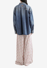 Dolce & Gabbana Small Rose Print Poplin Pants Multicolor FTDCOT HS5UB HA5XJ
