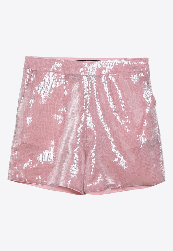 Federica Tosi Sequin Embellished Mini Shorts Pink FTE24SH0150OR0016/O_FTOSI-0771