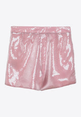 Federica Tosi Sequin Embellished Mini Shorts Pink FTE24SH0150OR0016/O_FTOSI-0771