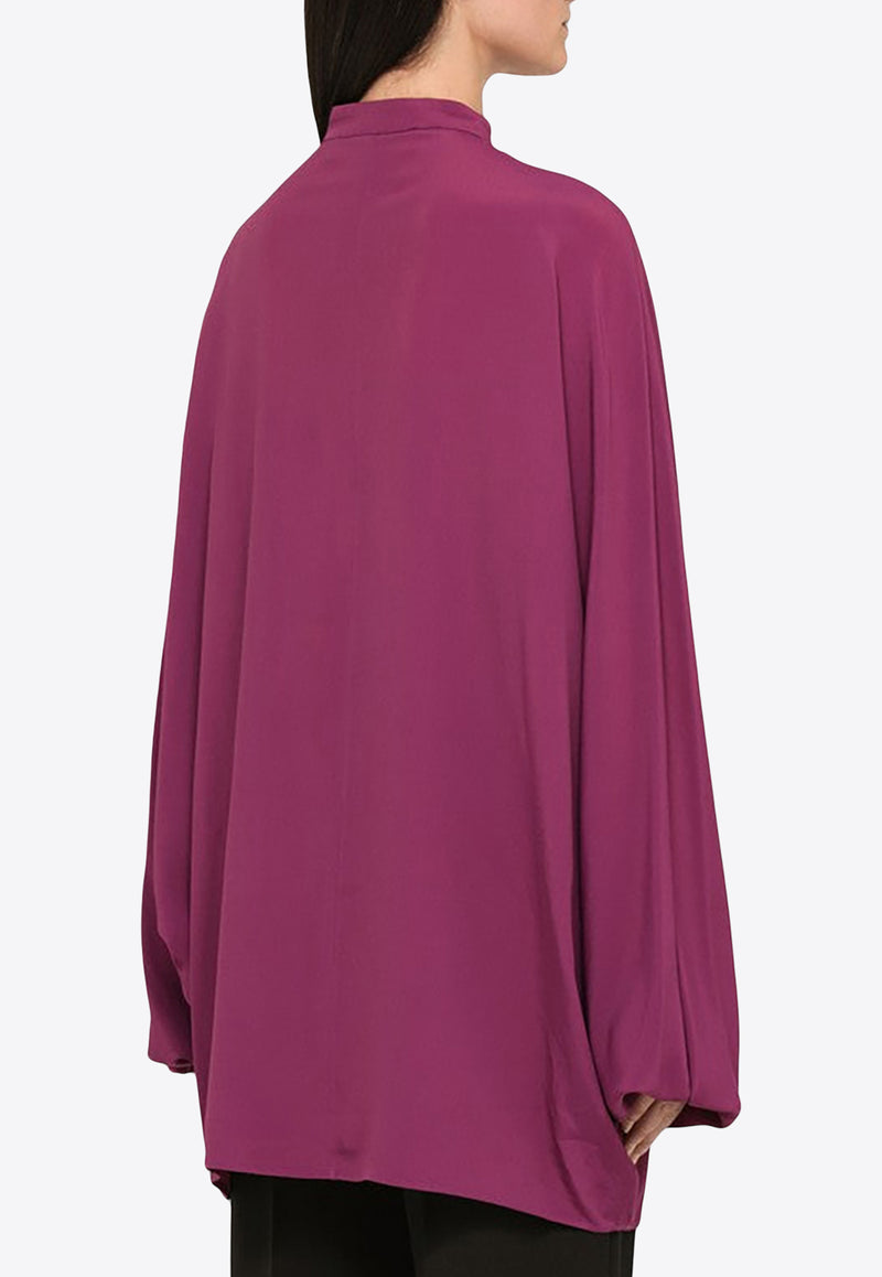 Federica Tosi Cape-Style Silk Blend Shirt Pink FTI23CA1950SE0020/N_FTOSI-1169