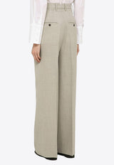 AMI PARIS Straight-Leg Wool Tailored Pants Gray FTR418WV0038/O_AMI-096