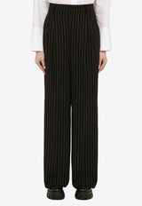 AMI PARIS Wool Pinstripe Tailored Pants Black FTR418WV0040/O_AMI-0013