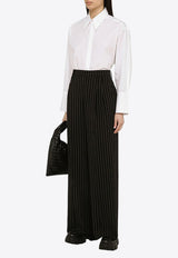 AMI PARIS Wool Pinstripe Tailored Pants Black FTR418WV0040/O_AMI-0013