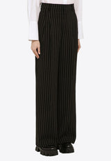 AMI PARIS Wool Pinstripe Tailored Pants Black FTR418WV0040/O_AMI-0013