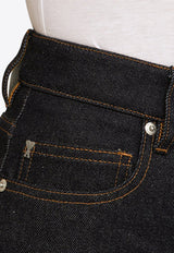 AMI PARIS Logo Patch Straight-Leg Jeans Blue FTR420DE0011/O_AMI-402
