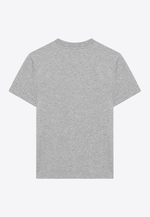 AMI PARIS Ami De Coeur Crewneck T-shirt Gray FTS347724/R_AMI-0951