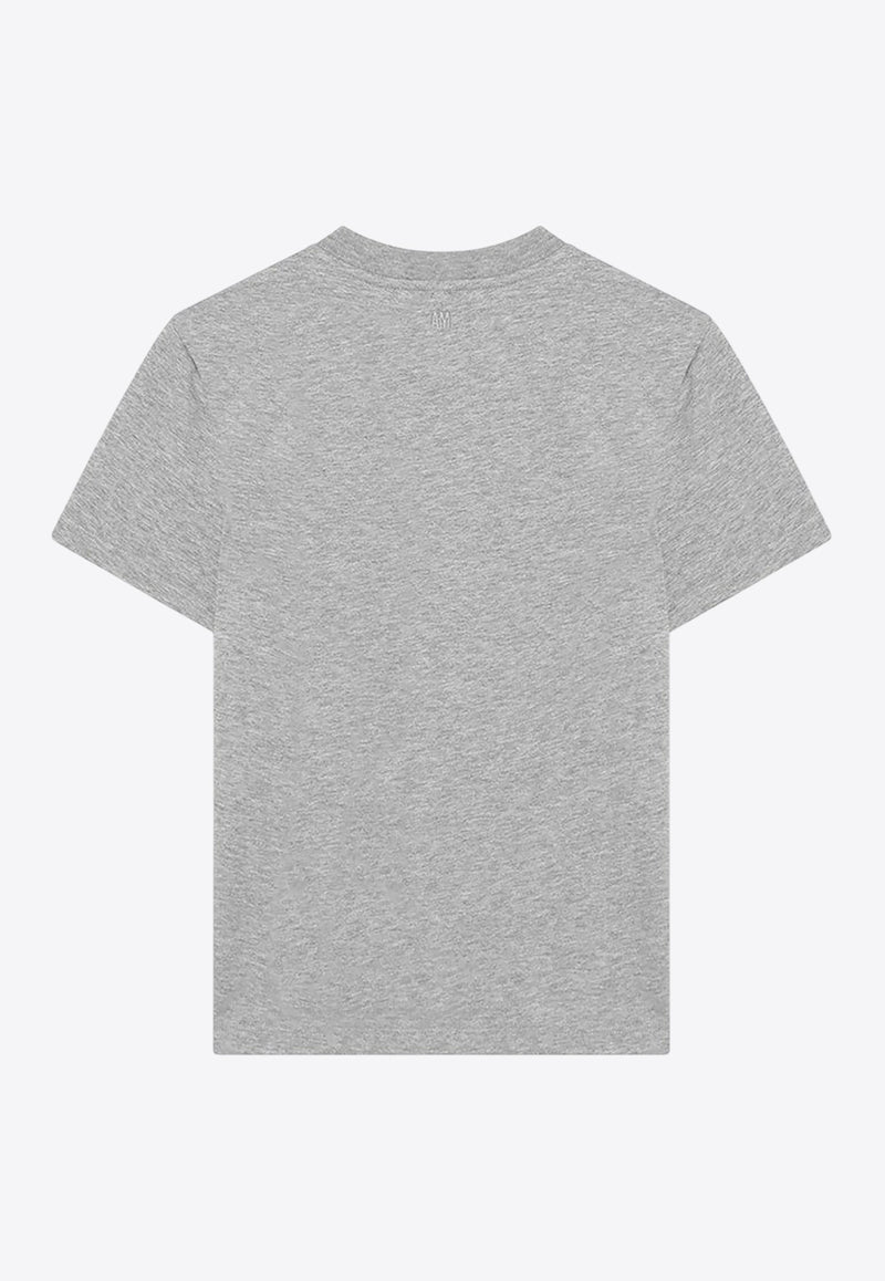 AMI PARIS Ami De Coeur Crewneck T-shirt Gray FTS347724/R_AMI-0951