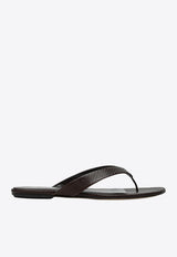 Logo-Engraved Leather Sandals