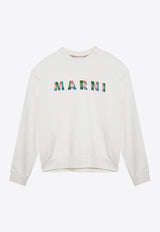 Marni Logo Print Crewneck Sweatshirt White FUMU0074PFUSCW62/O_MARNI-GOW02