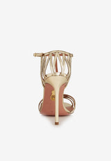 Aquazzura Forever More 105 Leather Sandals FVMHIGS0-SSYSOG SOFT GOLD