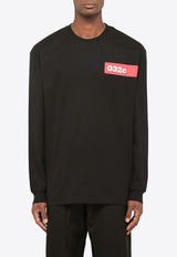 032c Logo Patch Crewneck Sweatshirt Black FW22-C-1040CO/L_032C-BLK