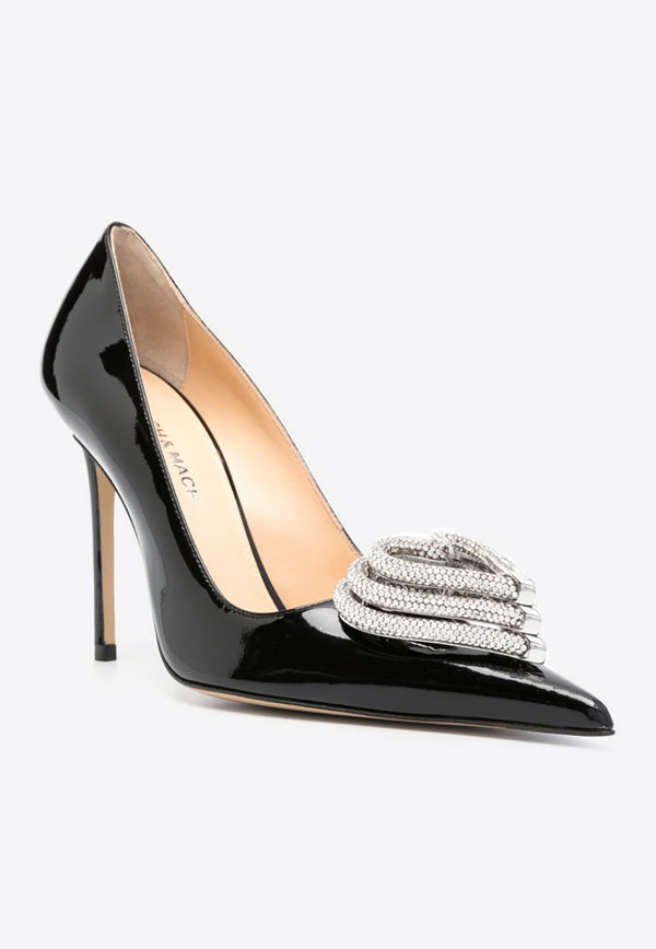 Mach & Mach 110 Triple Heart Pumps in Patent Leather FW23-S0359-PAT-BLKBLACK