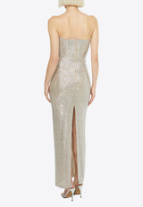 Guiseppe Di Morabito Crystal-Embellished Bustier Maxi Dress FW23095LD-C-212SILVER