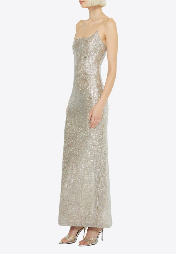 Guiseppe Di Morabito Crystal-Embellished Bustier Maxi Dress FW23095LD-C-212SILVER