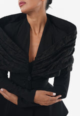 Zeena Zaki Pleated Maxi Dress with Jacket FW24/25-16-BLK Black