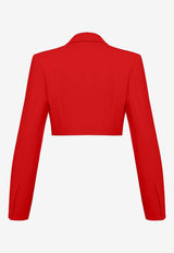 Dalood Cropped Tailored Blazer Red FW2519RED