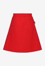 Dalood A-line Pleated Mini Skirt Red FW2520RED