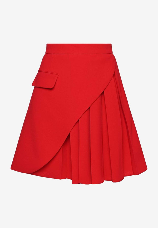 Dalood A-line Pleated Mini Skirt Red FW2520RED