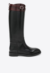 Leather Knee-High Boots