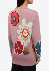 Dolce & Gabbana Crewneck Floral Silk Sweater Multicolor FXD08T JASPL S9000