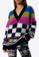 Dolce & Gabbana Graphic Pattern Wool Sweater Multicolor FXE67T JCMN4 S9000