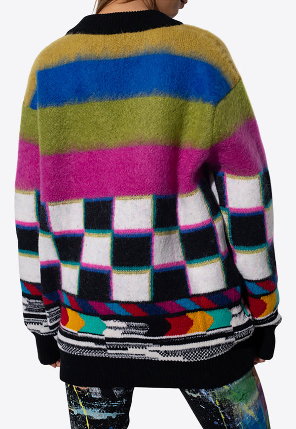 Dolce & Gabbana Graphic Pattern Wool Sweater Multicolor FXE67T JCMN4 S9000
