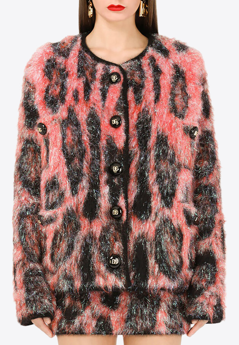 Dolce & Gabbana Animalier Mohair Wool Jacket Multicolor FXE84T JCMO6 S9000