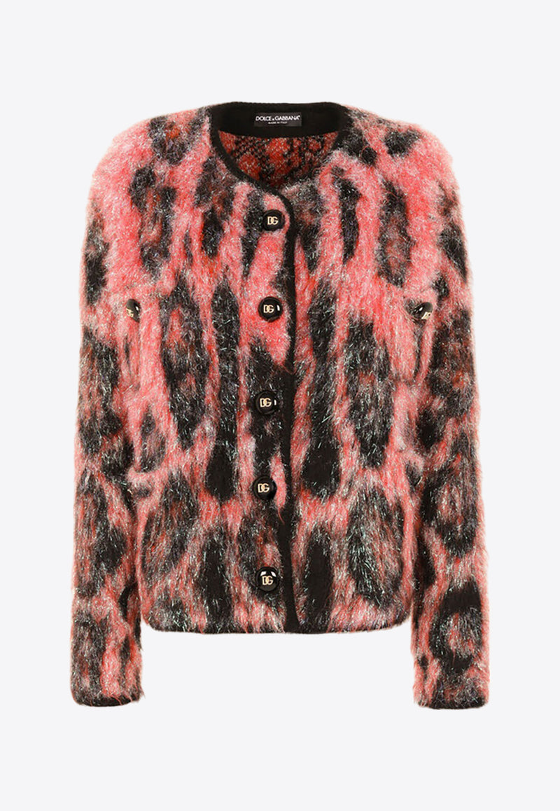 Dolce & Gabbana Animalier Mohair Wool Jacket Multicolor FXE84T JCMO6 S9000