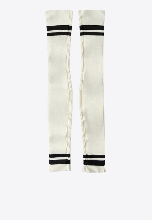 Dolce & Gabbana Long Wool Leg Warmers White FXF63T JBVM2 S9000