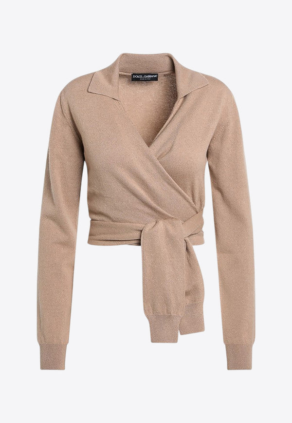 Dolce & Gabbana Cashmere Knit Cropped Top Beige FXVB4TJBW0Q/R_DOLCE-M0172