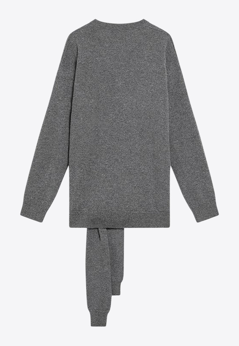 Dolce & Gabbana V-neck Cashmere Sweater Gray FXY21ZJBW0Q/R_DOLCE-N5822