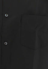 Comme Des Garçons Shirt Long-Sleeved Wool Shirt Black FZB302_000_BLACK