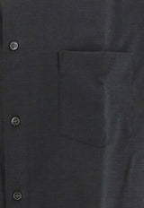 Comme Des Garçons Shirt Long-Sleeved Wool Shirt Gray FZB302_000_MDGREY