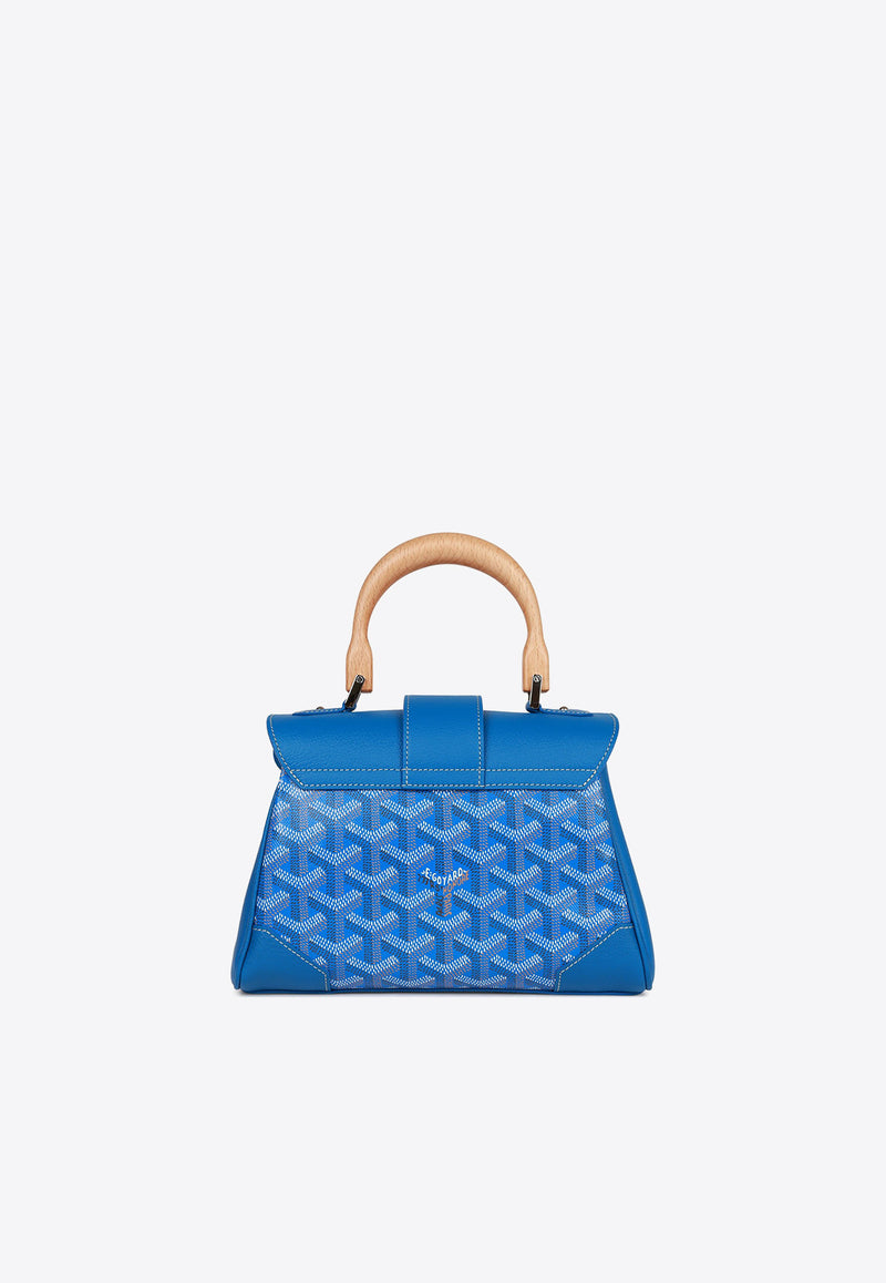 Goyard Mini Saïgon Souple Top Handle Bag with Palladium Hardware Blue