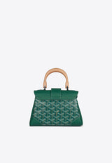 Goyard Mini Saïgon Souple Top Handle Bag with Palladium Hardware Green