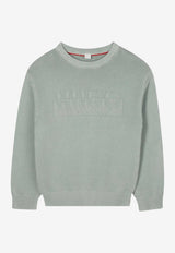 Hugo Boss Kids Boys Split Logo Knitted Sweater Blue G00453/75F_BLUE