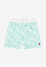 Hugo Boss Kids Boys Logo Swim Shorts Green G00979/72B_GREEN