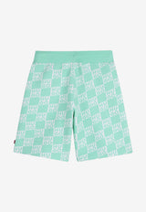 Hugo Boss Kids Boys Monogram Track Shorts Green G00999/72B_GREEN