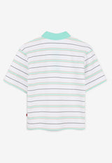 Hugo Boss Kids Boys Striped Polo T-shirt White G01011/153_WHITE MULT