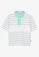 Hugo Boss Kids Boys Striped Polo T-shirt White G01011/153_WHITE MULT